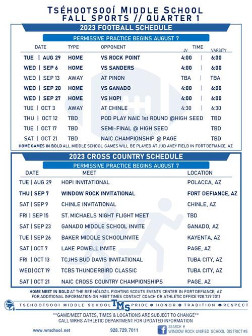 TMS Qtr 1 Schedule